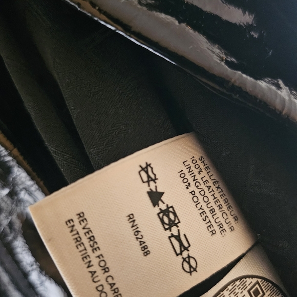 LITA by Ciara Glazed Leather Trench Black XL - Picture 7 of 7